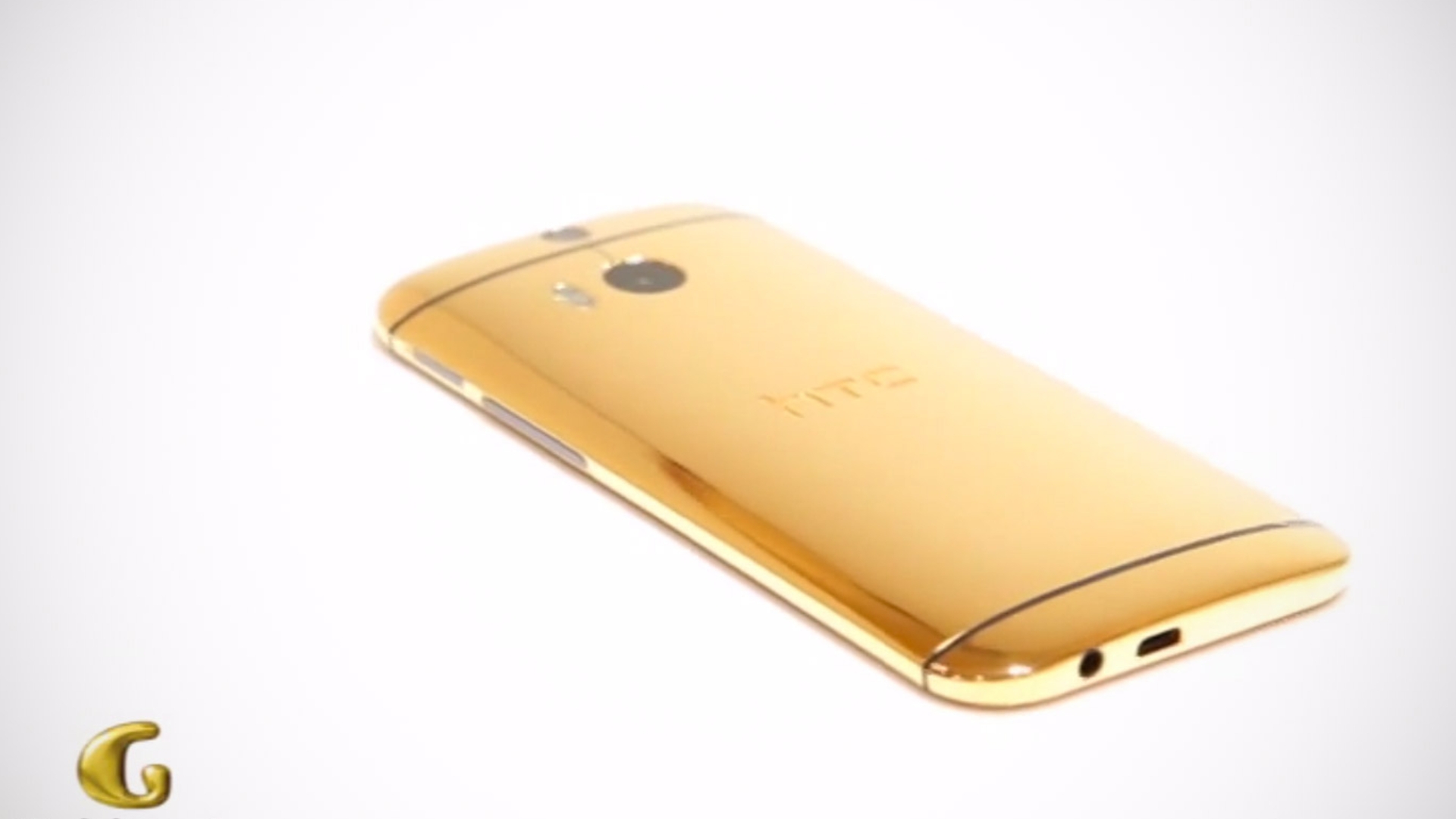 So sieht das HTC One M8 in Rotgold aus, das Goldgenie anbietet