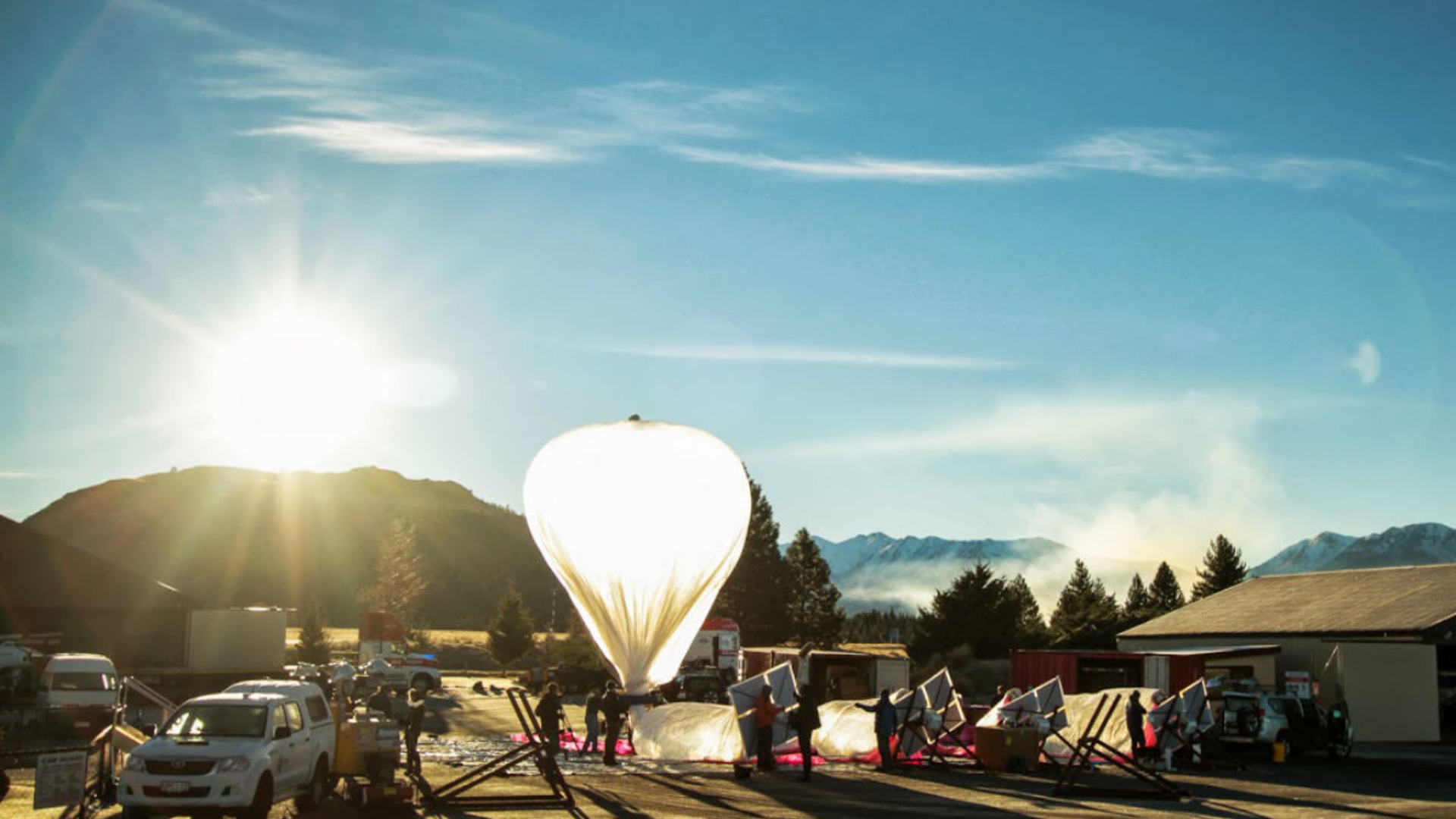 Google lässt seine Internet-Ballons an abgelegenen Orten steigen und landen.