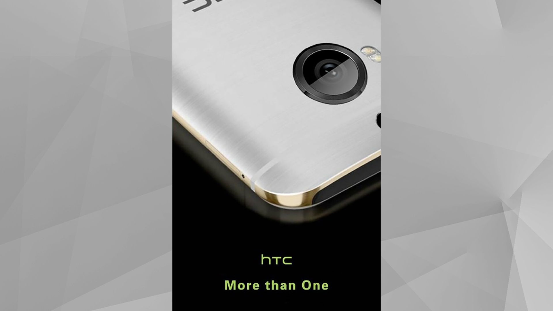 Auf der Ankündigung ist die zweite Kamera-Linse des HTC One M9 Plus zu erkennen