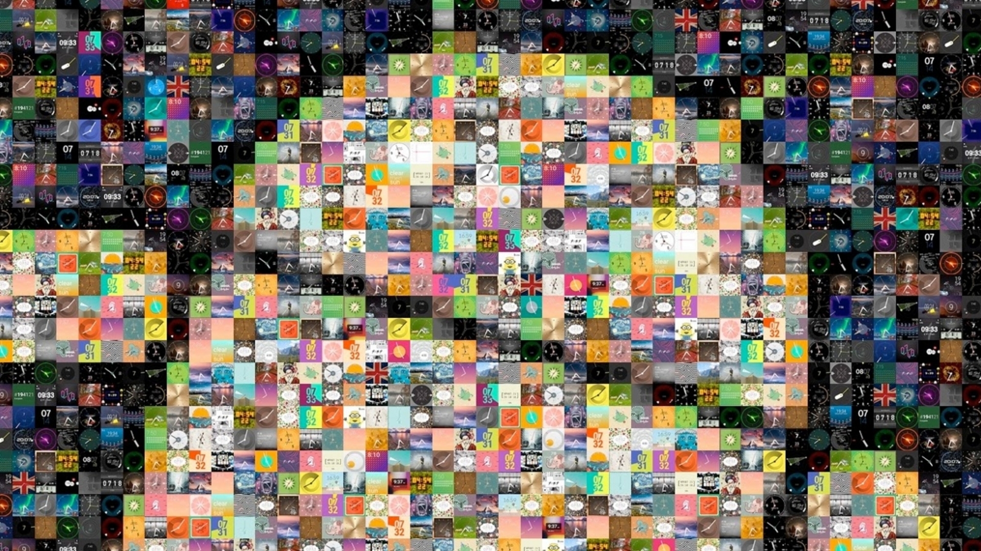 Android Zifferblätter Mosaik