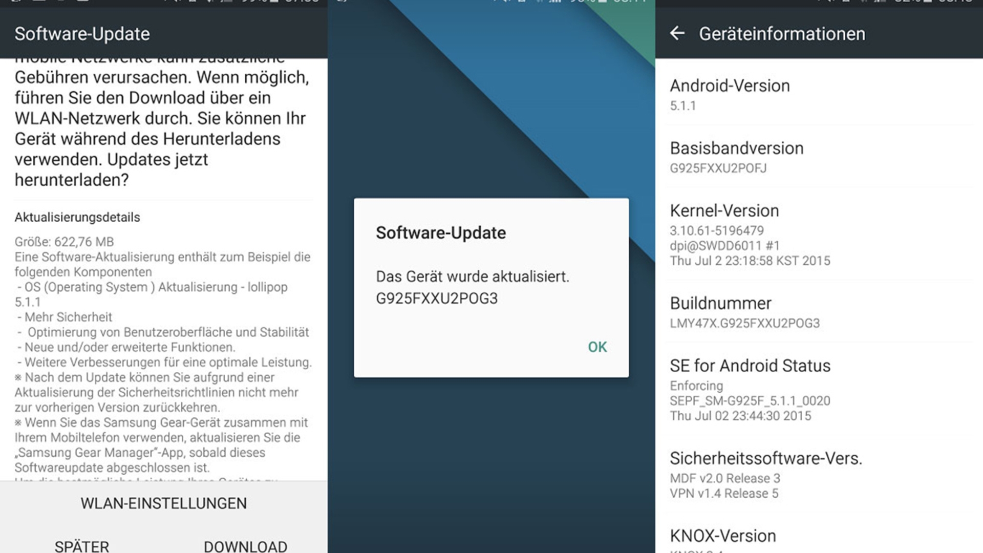 Samsung Galaxy S6 edge Android 5.1.1 Update