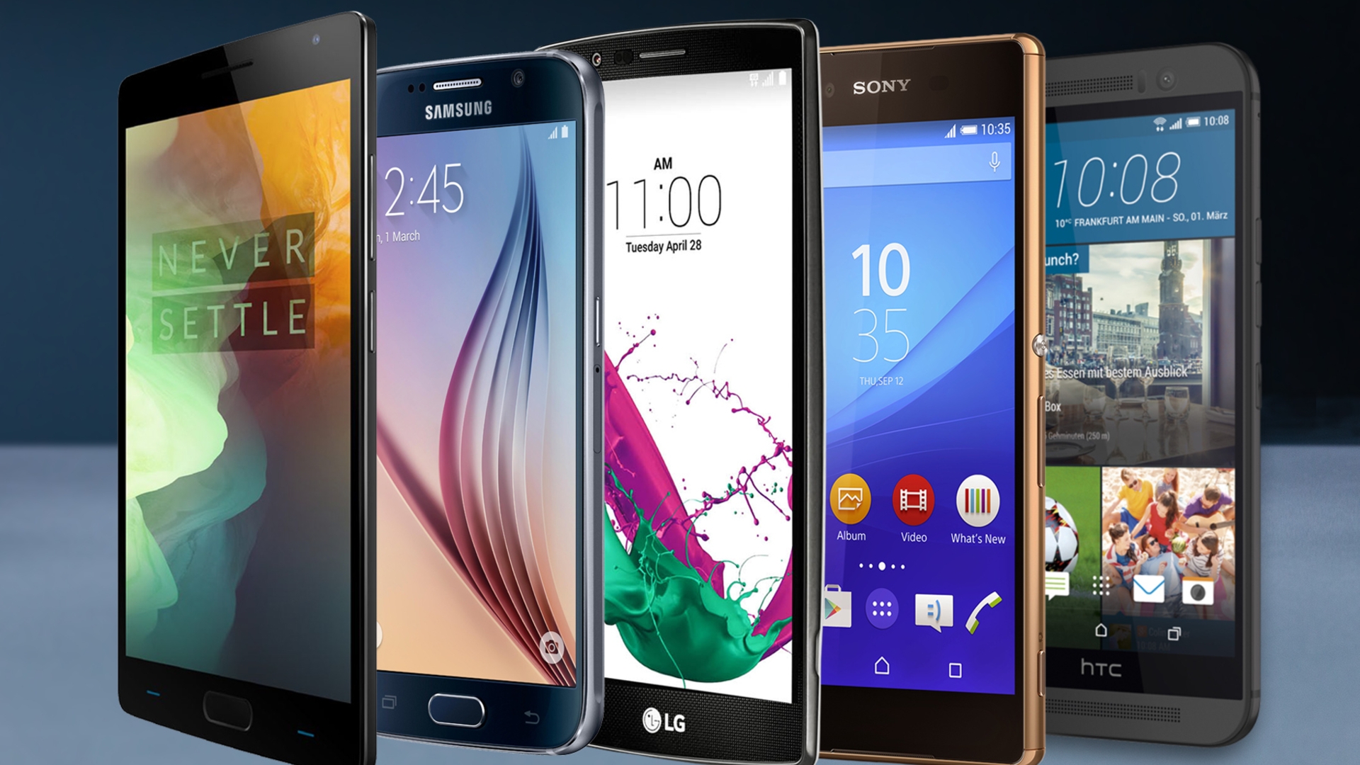 OnePlus 2, Galaxy S6, LG G4, Xperia Z3+ und HTC One M9 im Vergleich