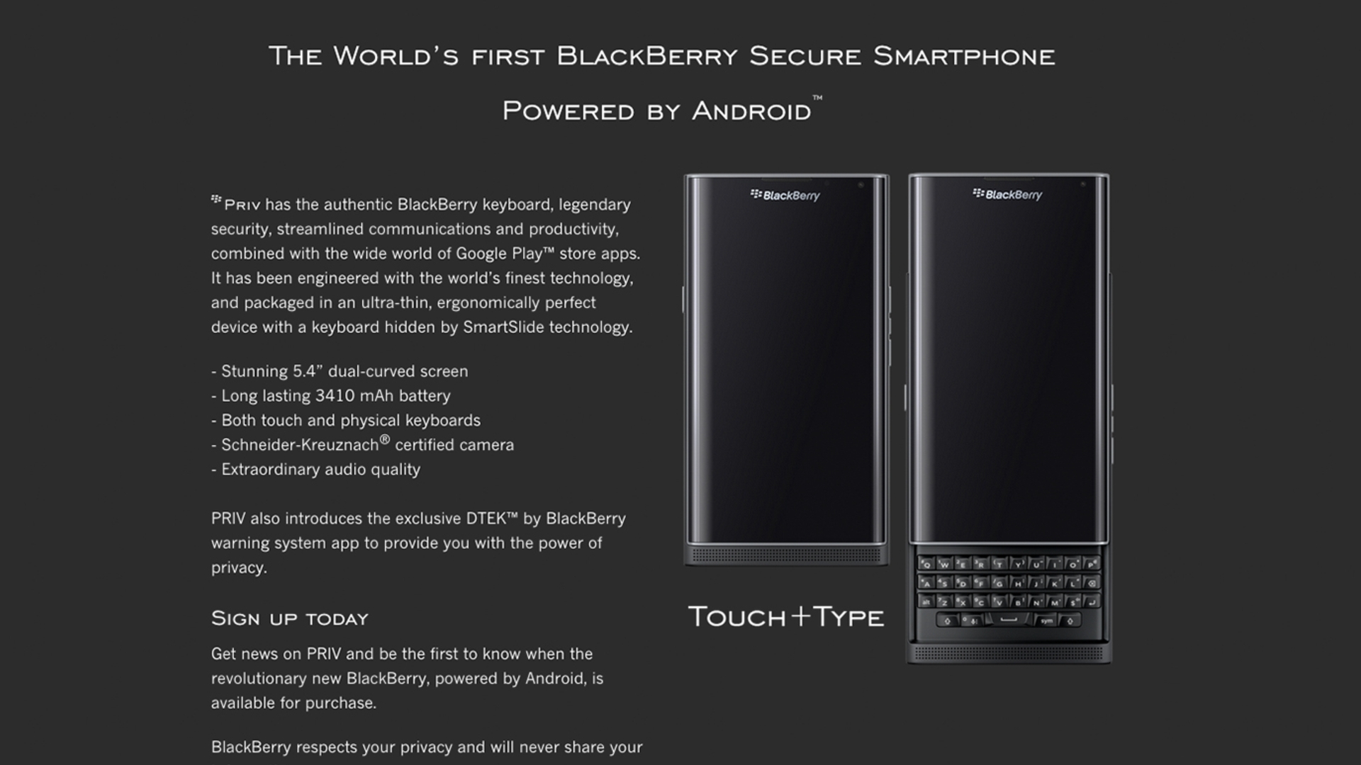 Blackberry Priv Pre-Order