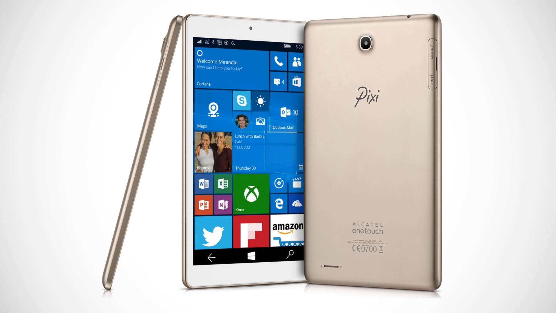 Alcatel Onetouch Pixi 3: Tablet wahlweise mit WIndows 10 Mobile oder Android.