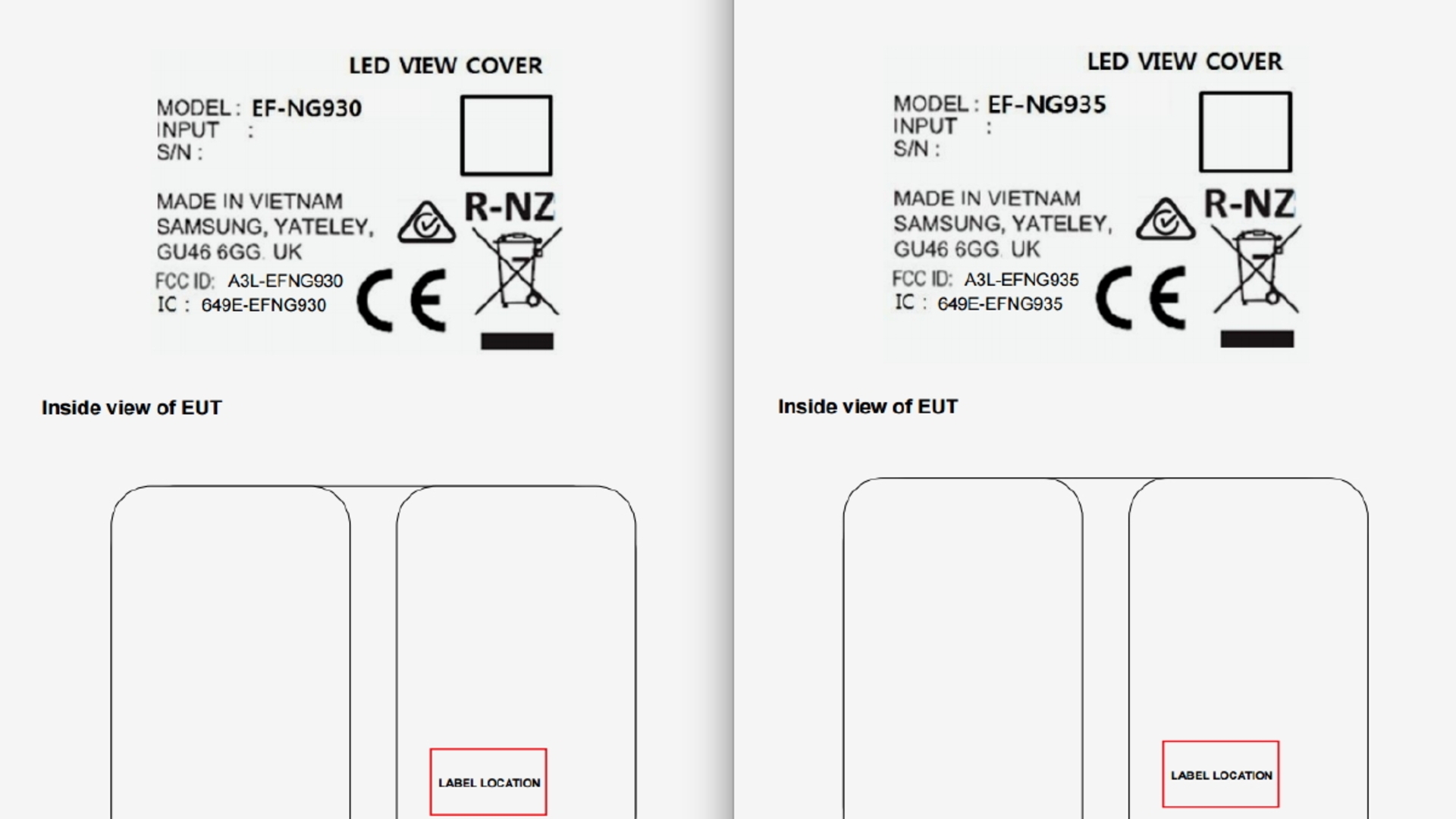 Samsung FCC Zertifizierung case Galaxy S7