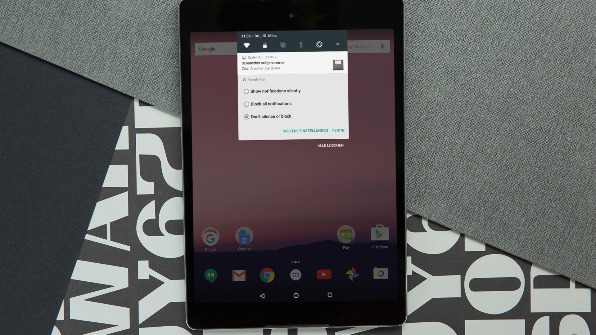 Android N Nexus 9