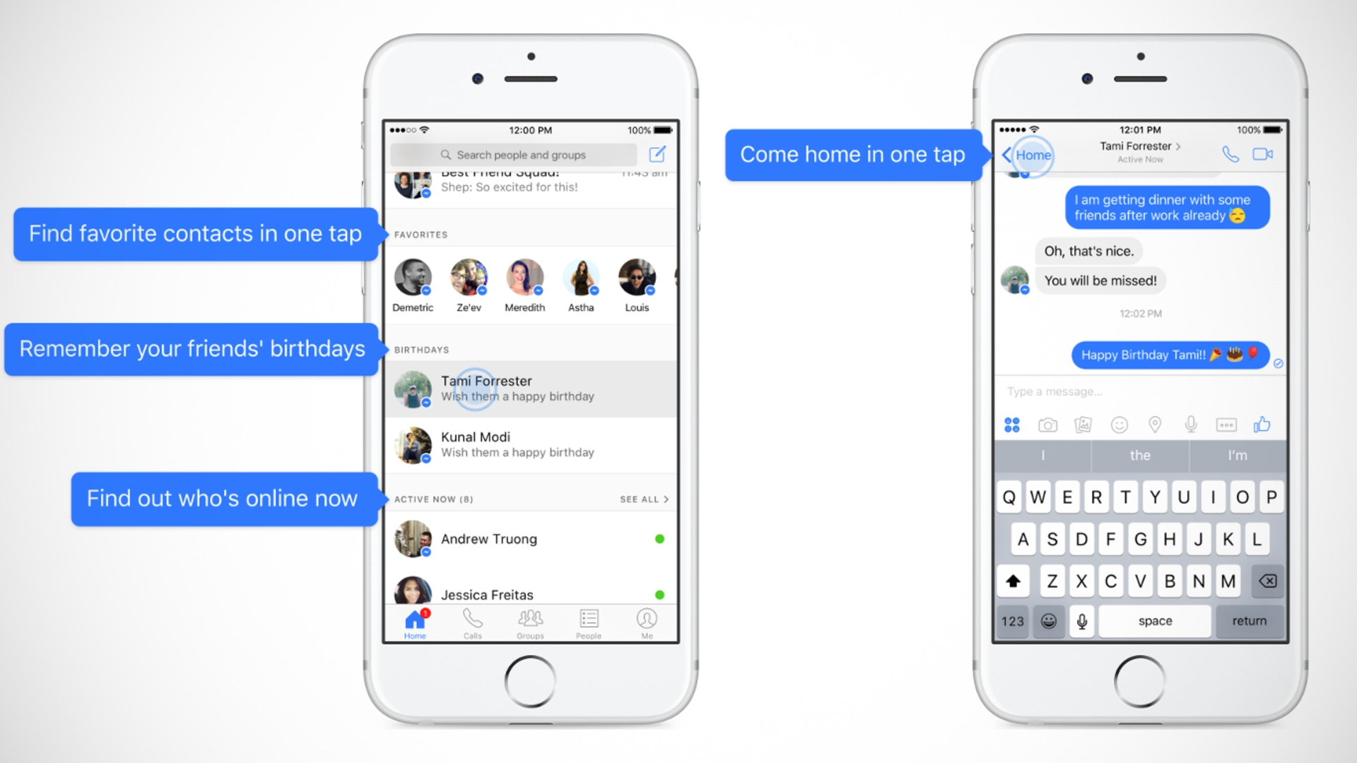 Facebook Messenger Layout