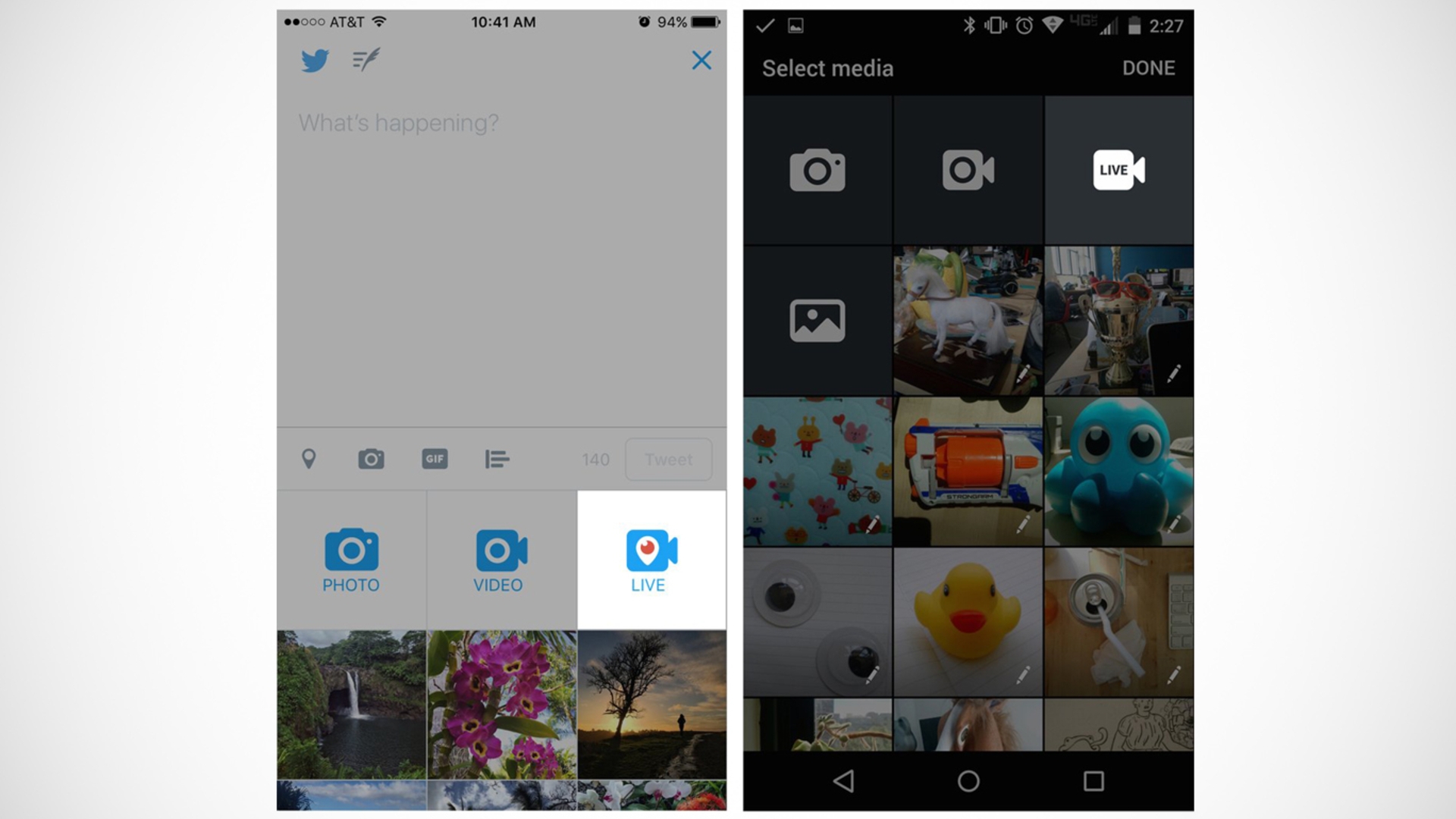 Twitter mit Periscope-Button