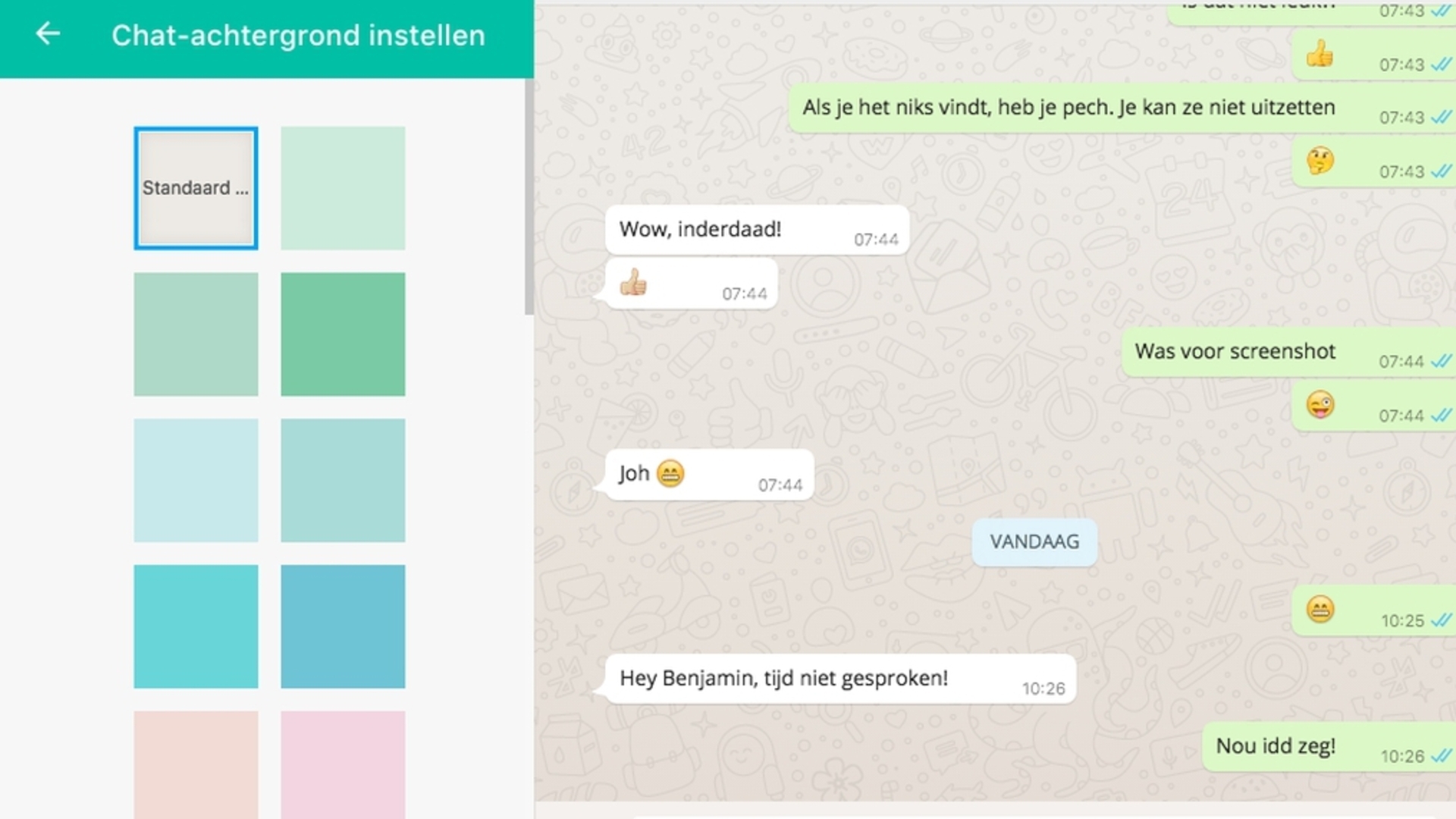 WhatsApp Web Farben