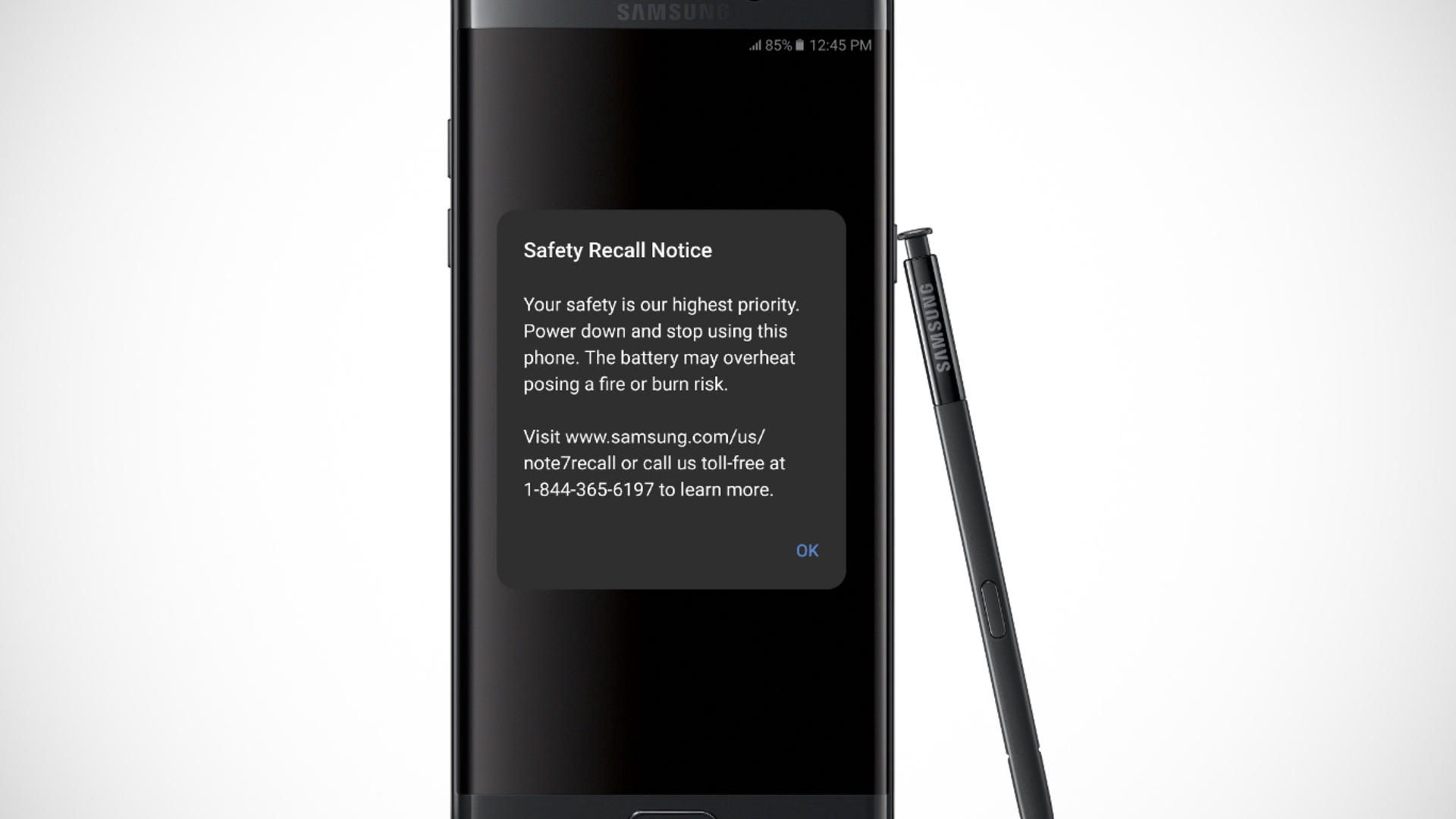 Galaxy Note 7 Benachrichtigung Samsung