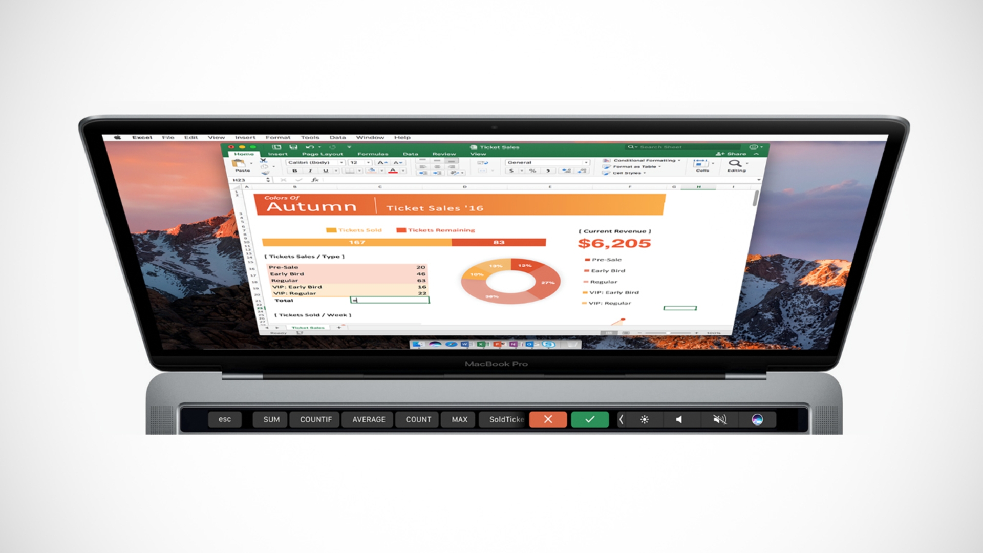 MacBook Pro 2016 Excel