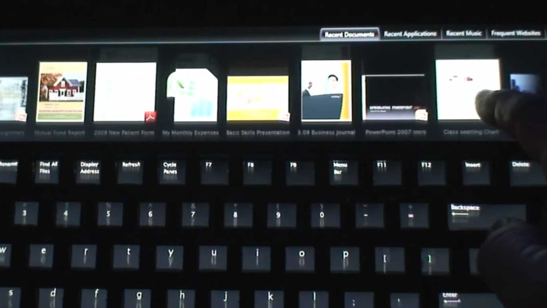 Die Touch Bar von Microsoft