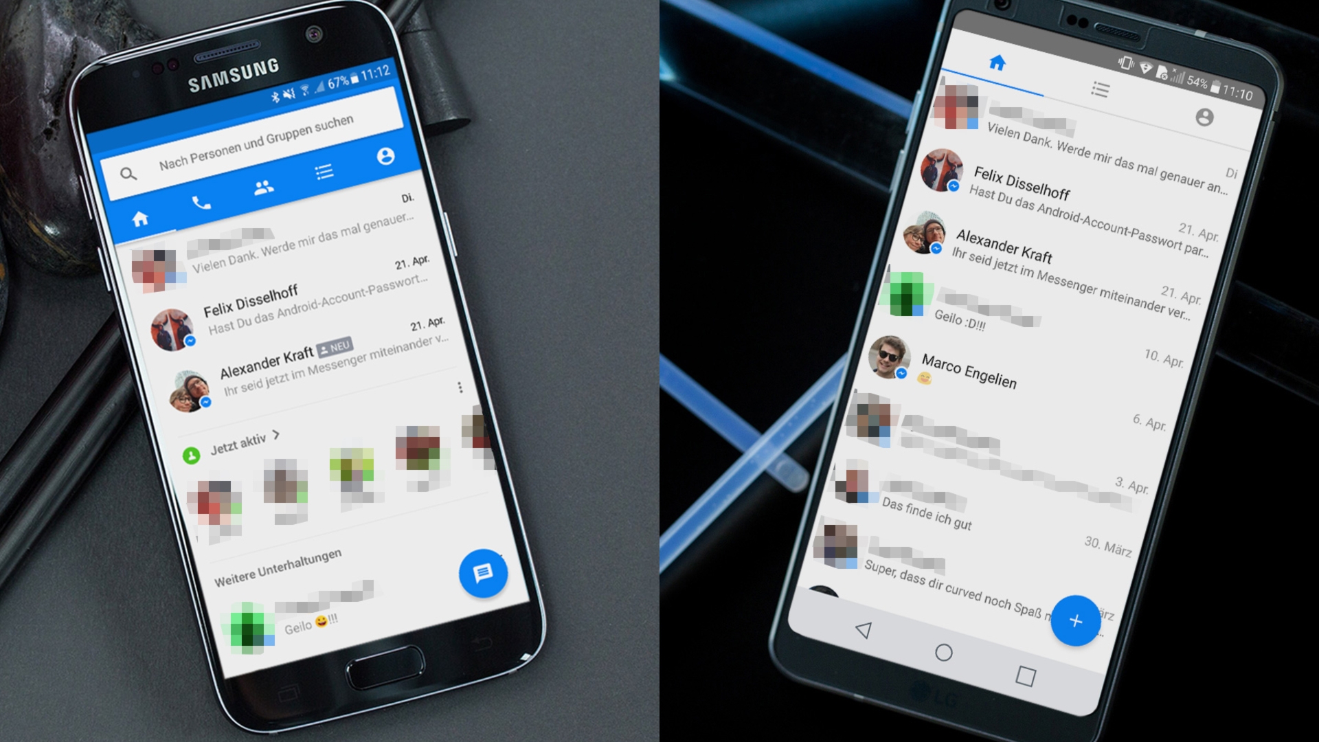 Facebook Messenger / Messenger Lite Vergleich