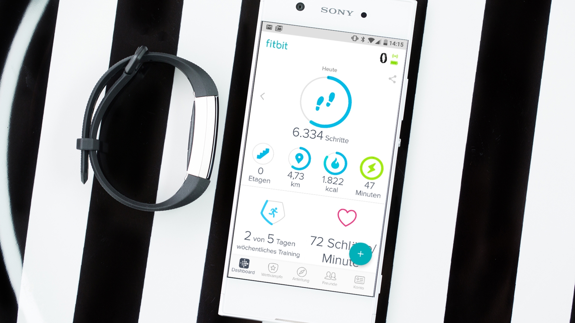 Fitbit-App und Alta HR