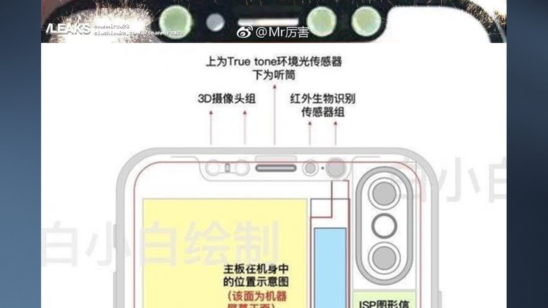 iPhone 8 Front Kamera Leak 3D Gesichtserkennung GizmoChina Slashleaks