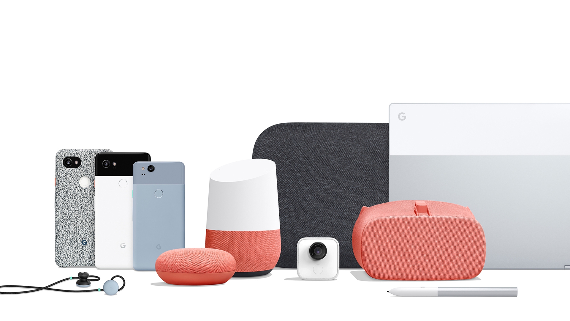 Pixel Google Home Mini and Max Pixelbook Google Clips hands-free