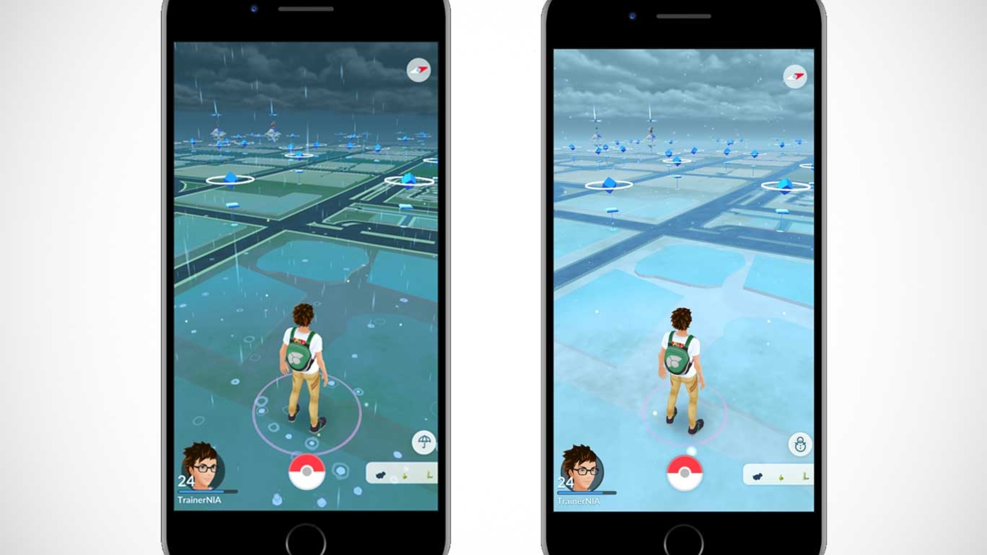 Nun gibt es Wetter-Effekte in Pokémon GO