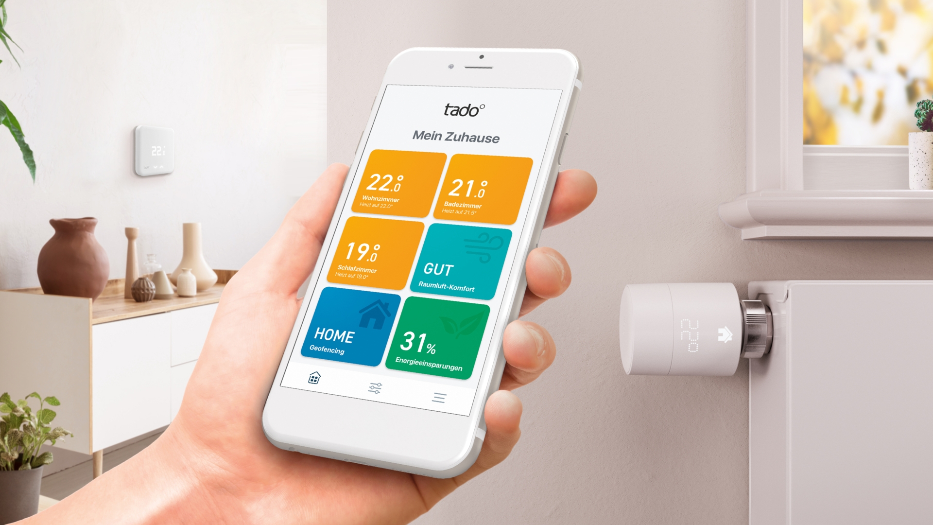 Tado-Heizkörper-Thermostat und App