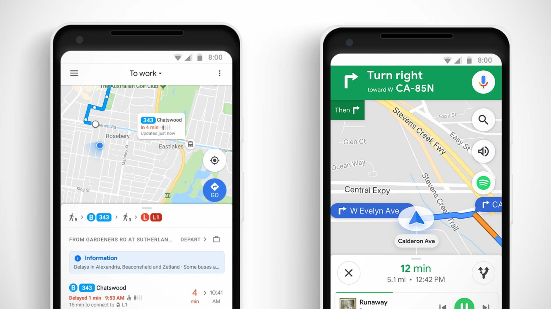 Google Maps zeigt bald Daten zu Öffis in Echtzeit an und ermöglicht Musiksteuerung während der Navigation