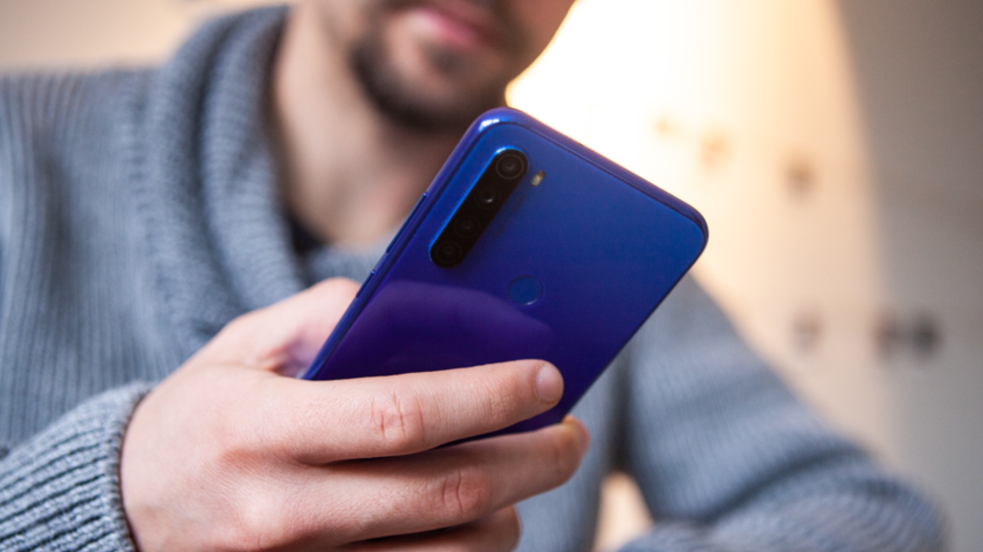 Rückseite des Redmi Note 8T in Blau