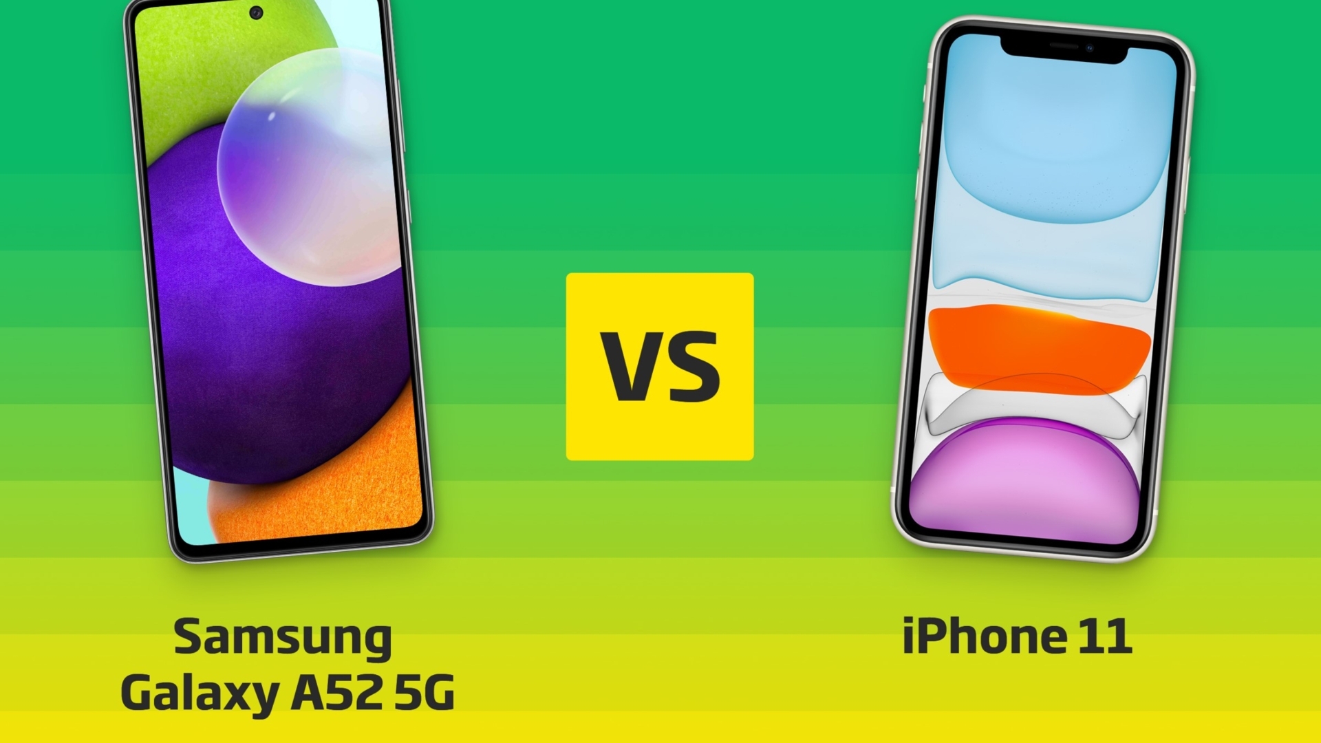 Samsung Galaxy A52 5G vs. iPhone 11