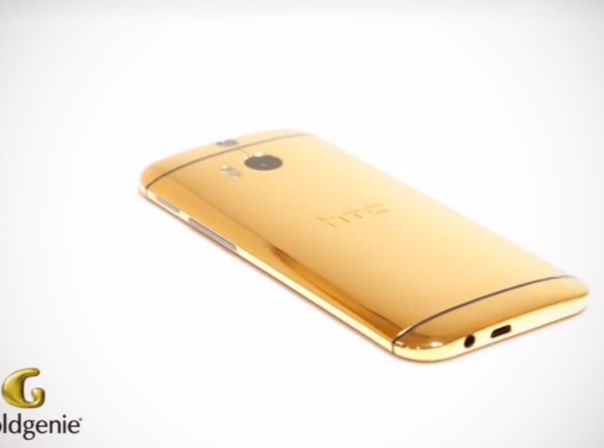 So sieht das HTC One M8 in Rotgold aus, das Goldgenie anbietet