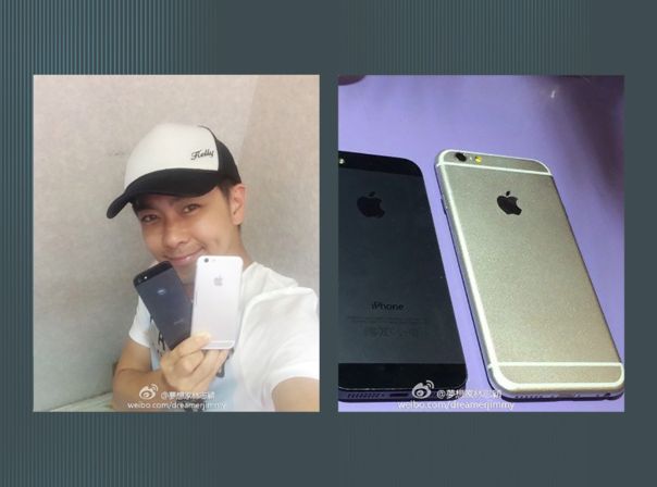 Jimmy Lin und sein iPhone 6 – und zum Vergleich auch ein iPhone 5