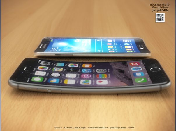 Curved iPhone 6 und Samsung Galaxy Round