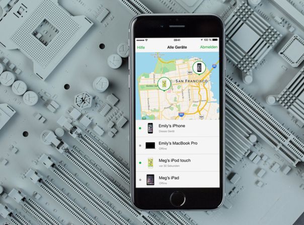 Über die Familienfreigabe sucht Ihr gemeinsam nach vermissten Geräten.
