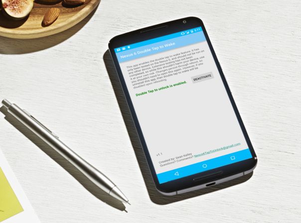 Double Tap auf einem Nexus 6