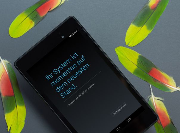 Das Nexus 7 von Jan wartet immer noch geduldig auf sein Lollipop-Update.