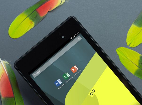 Microsoft Office ist auf Android-Tablets angekommen.