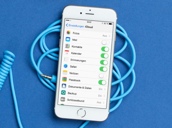 Einstellungen iCloud