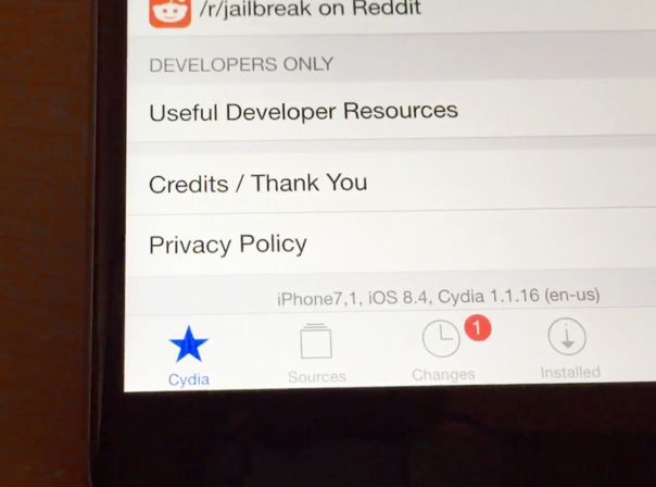 iOS 8.4 beta 1 Jailbreak Preview 1