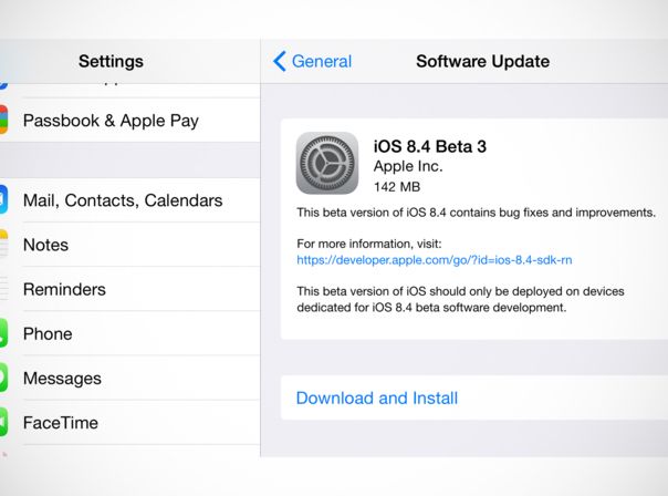 iOS 8.4 beta 3