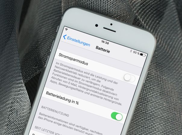 iOS 9 Akku