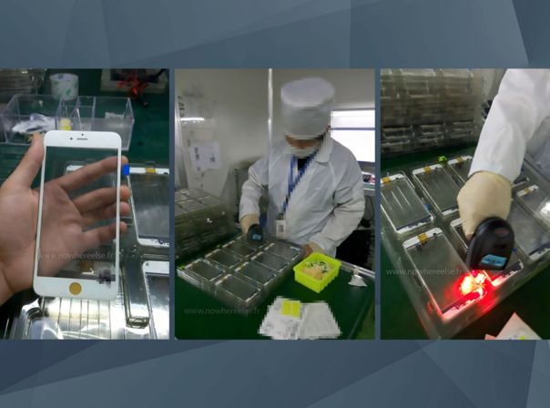 Diese Fotos sollen angeblich die Front-Panel-Produktion fürs iPhone 6s zeigen