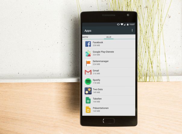 Welche App wie viel Speicherplatz belegt, seht Ihr in dieser Übersicht.