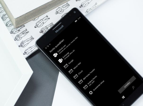 Windows 10 Mobile unterstütz viele Kontotypen.