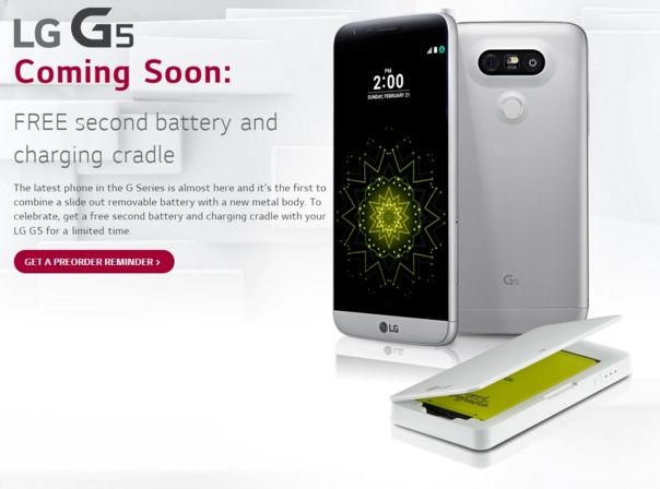 LG G5 US Bonus Vorbesteller