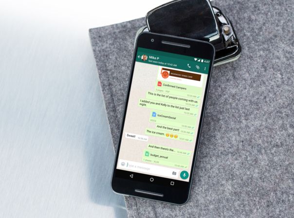 Google Drive wird direkt in WhatsApp integriert.