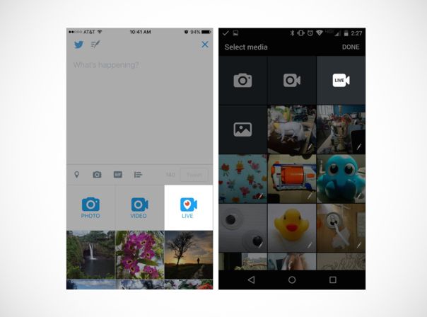 Twitter mit Periscope-Button