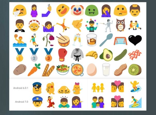 Neue Emoji unter Android Nougat