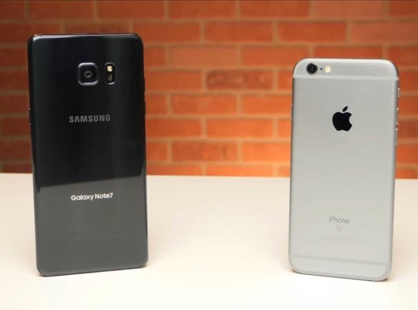 PhoneBuff Speed Test iPhone 6s versus Galaxy Note 7