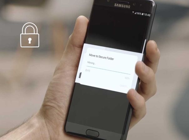 Samsung Galaxy Note 7 security folder irisscan