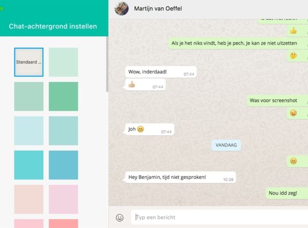 WhatsApp Web Farben