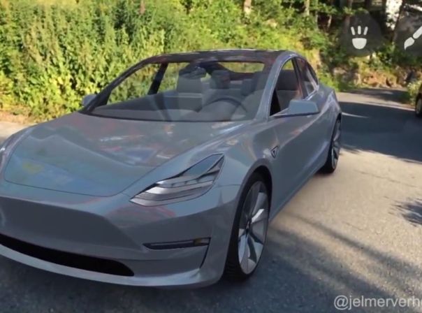 ARKit mit iOS 11 Tesla Model 3