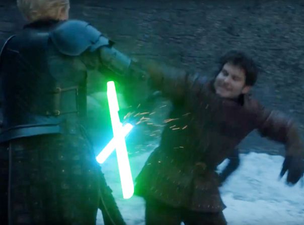 Arya vs Brienne Lightsaber Duel | Game of Thrones + Star Wars