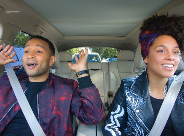 carpool karaoke -johnlegend-aliciakeys-sing