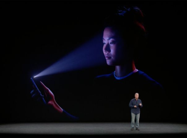 Face ID Vorführung während Apple Keynote